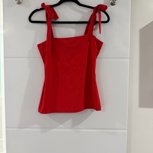 Susana Monaco Red Camisole with Tie Straps